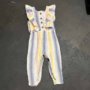 Jessica Simpson Striped Multicolor Jumpsuit Size 24month
